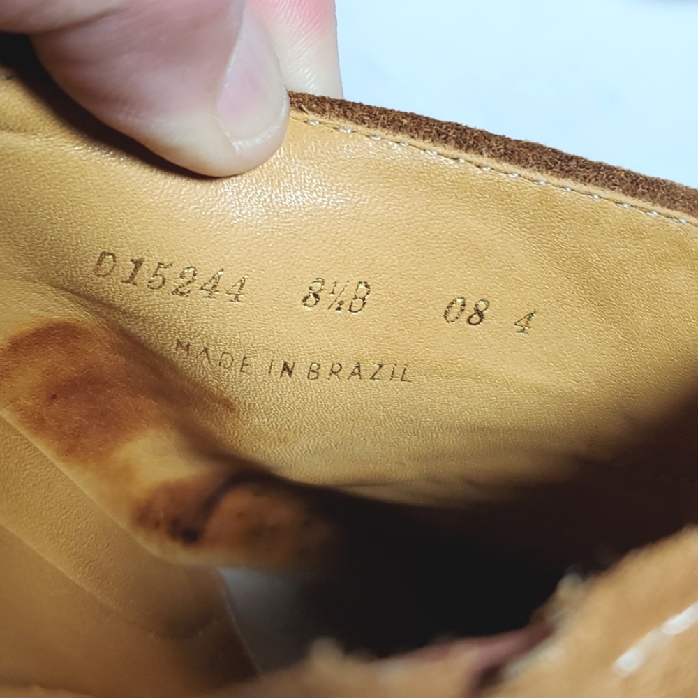 COLEHAAN SANDAL WITH CLOSED TOE SIZE 8 1/2 CARAMEL COLOR GOOD CONDITION - Picture 12 of 16